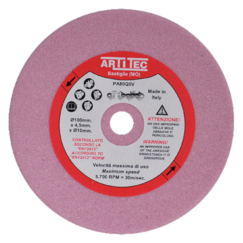 MOLA PER AFFILATRICE ELETTRICA 'AR / AR-MP' foro ร 10 - sp. 4,5 mm (mod.AR)