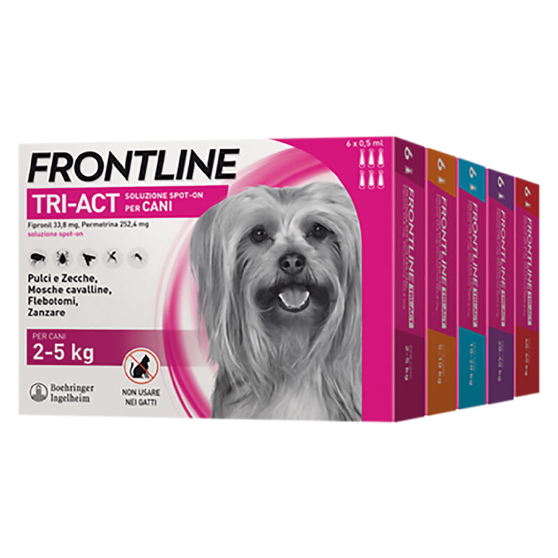 ANTIPARASSITARIO 'FRONTLINE TRI-ACT' cani  2/5  kg - 3 pipette ml 0,5