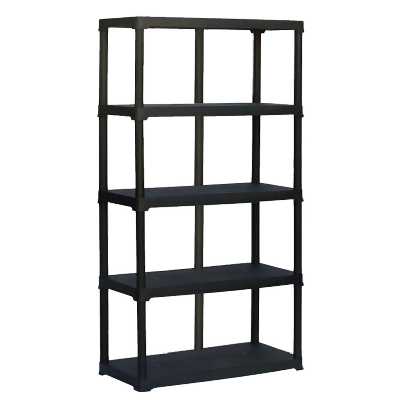 SCAFFALE IN PLASTICA  cm 100 x 40 x H 176 - 5 ripiani con rinforzo