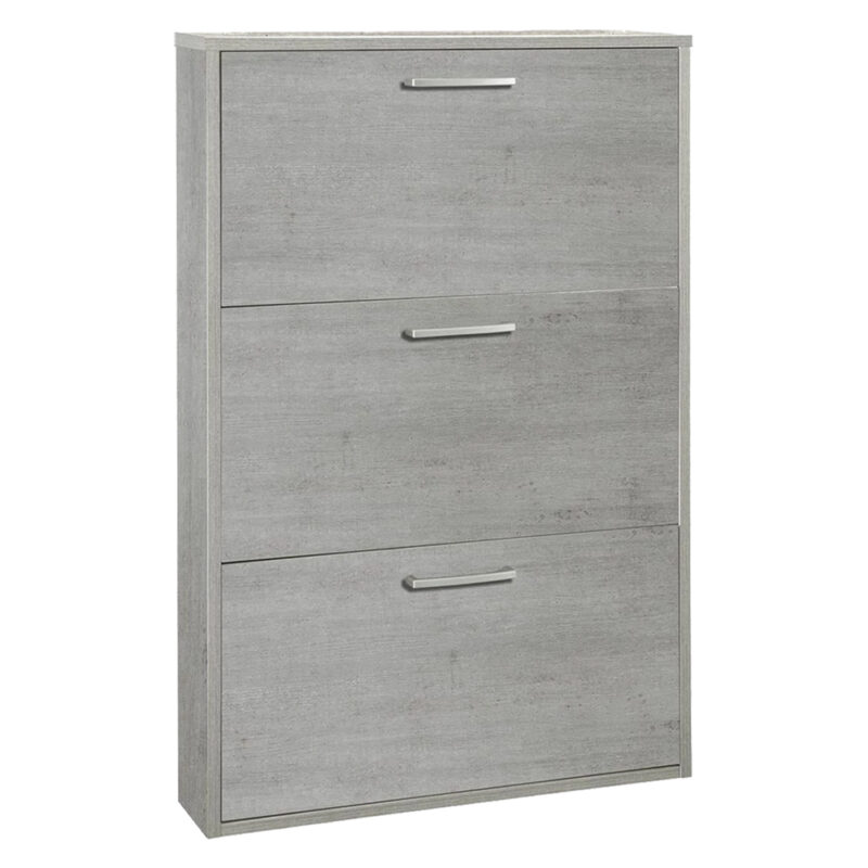 SCARPIERA 3 RIBALTE SINGOLE LINEA 'ESPRESSO' cm. 15 x 65 x h.105 - bianca