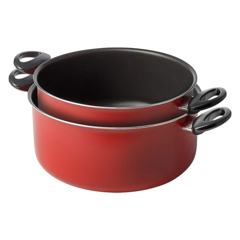 CASSERUOLE A DUE MANICI 'CUCINA SANO' SET 2 PEZZI ร cm. 18 / 22