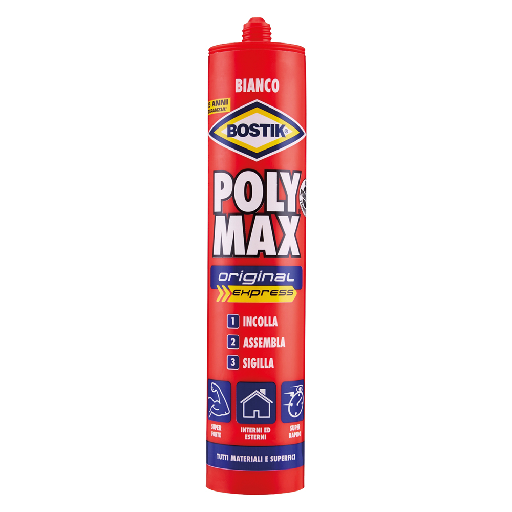 ADESIVO SIGILLANTE UNIVERSALE 'POLY MAX' ORIGINAL gr. 425 - bianco