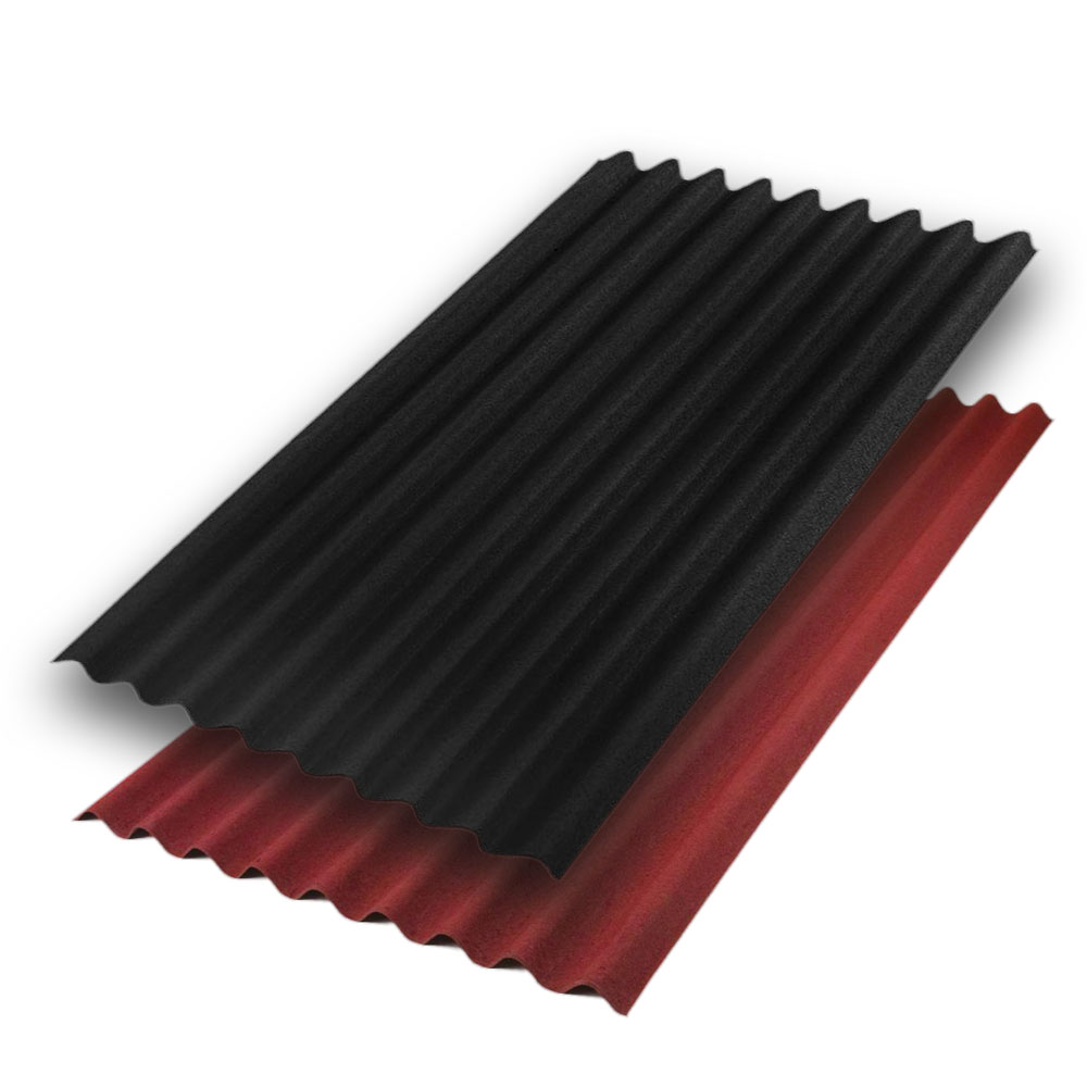 LASTRA BITUMATA MONOSTRATO COLORATA 'BASE' colore nero - cm. 85,5 x 200