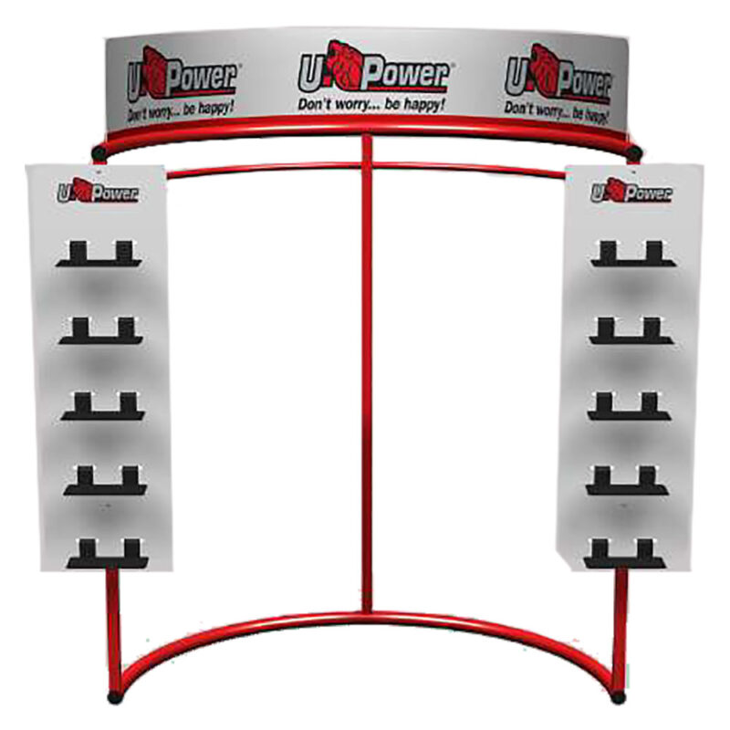 ESPOSITORE PER ABBIGLIAMENTO/CALZATURE 'U-IRON' fornito vuoto - cm 116x75xh.160