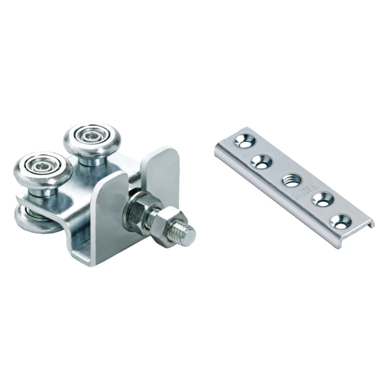 CARRELLO A 4 CUSCINETTI CON PIASTRA ART.40/24+42 รธ mm 24 - 10 MA