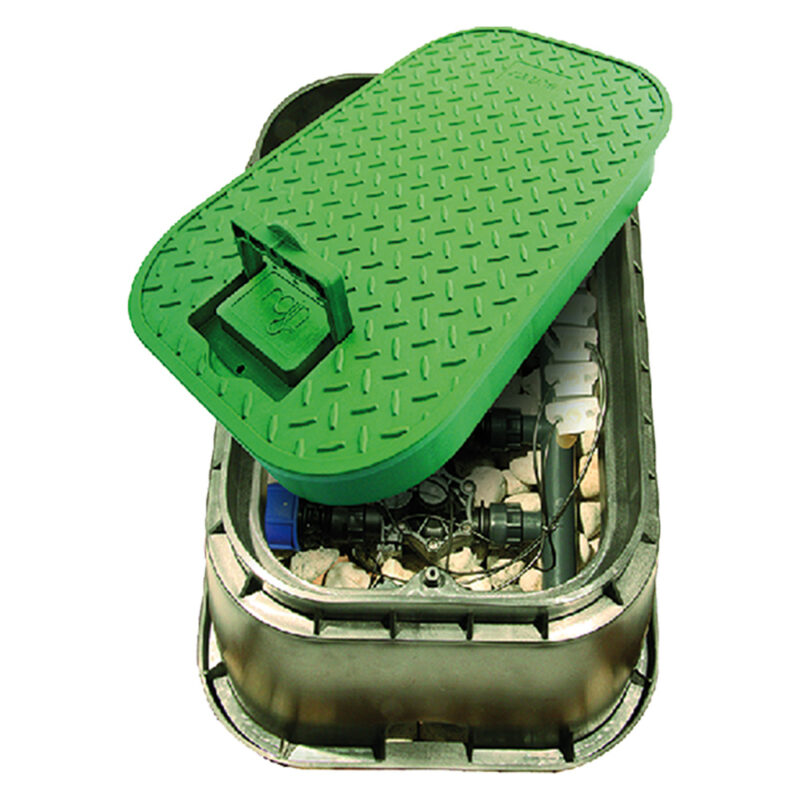 POZZETTO RETTANGOLARE CON COPERCHIO base cm 31,9 x 40 x h 21,7 - coperchio 22,8 x 31