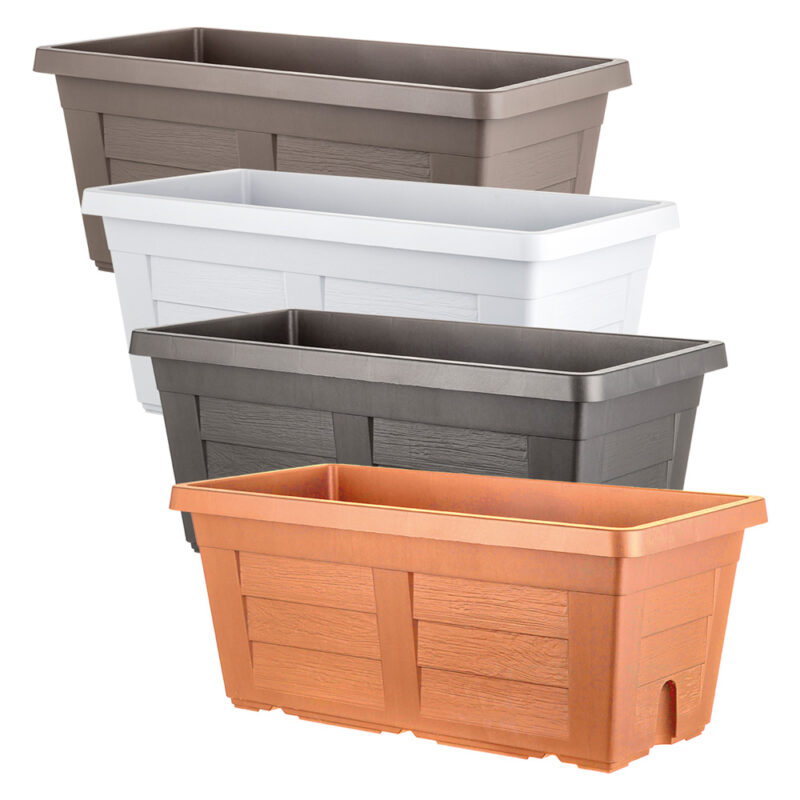 FIORIERA RETTANGOLARE cm 60 x 30 x 26 - antracite (senza sottovaso)