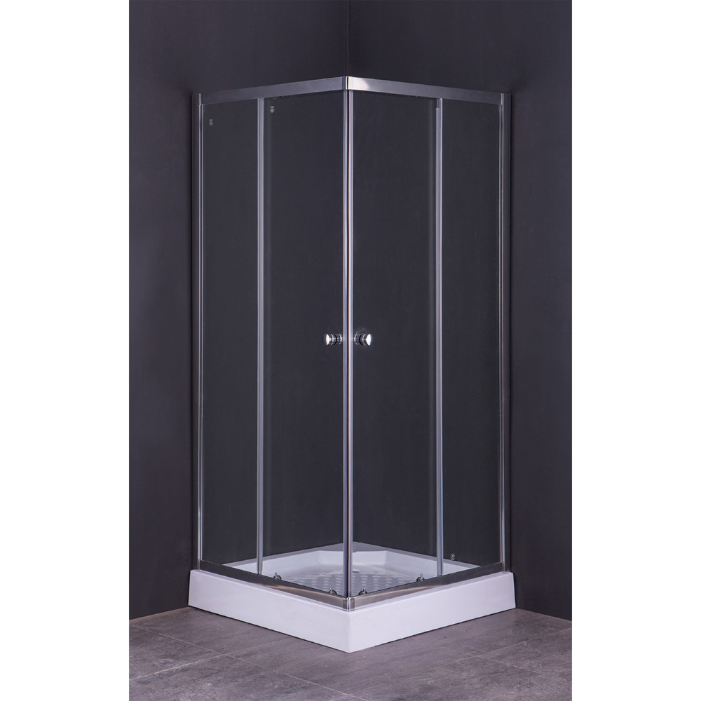 BOX DOCCIA CRISTALLO A DUE PORTE 'GIADA' cm 80 x 100 - H 185