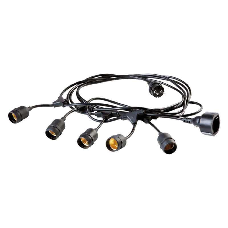 LUMINARIA 'ENJOY' cavo mt.5 - 5 portalampade - bianco