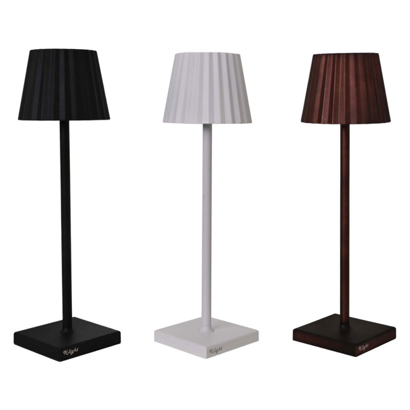 LAMPADA DA TAVOLO RICARICABILE 'K-LIGHT' corpo colore bianco