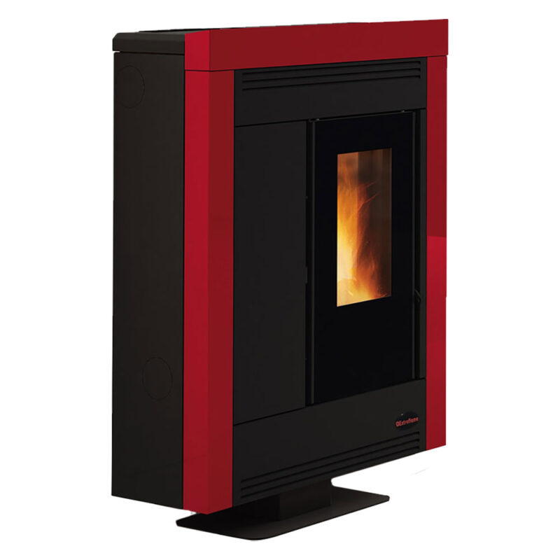 STUFA A PELLET 'SOUVENIR STEEL EVO' 10,2 Kw - colore bordeaux