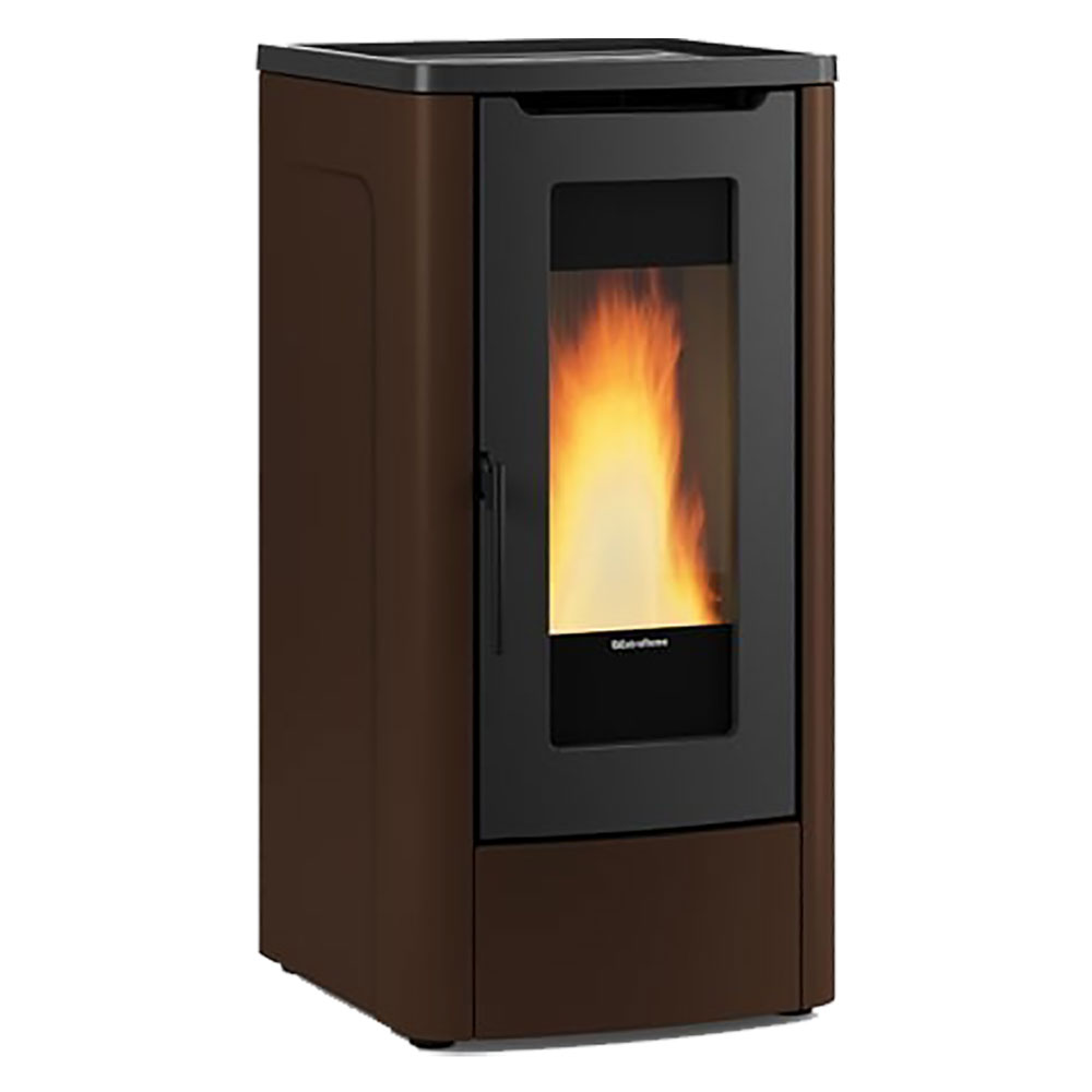 STUFA A PELLET 'DAHIANA VFS' 10 kW - colore bordeaux