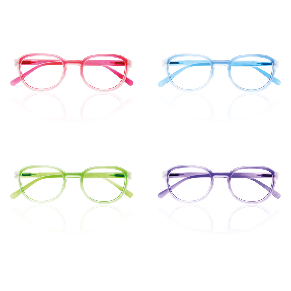 OCCHIALI PER LETTURA MODELLO 'MAINE' + 1,0 rosso