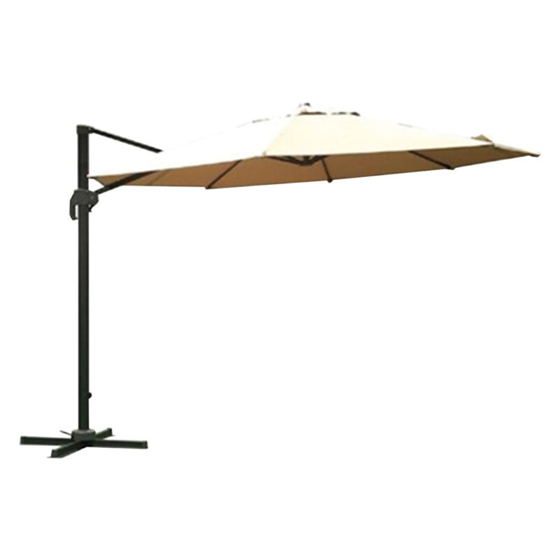 OMBRELLONE TONDO DA GIARDINO DECENTRATO A BRACCIO ร mt 3,5 - ecru