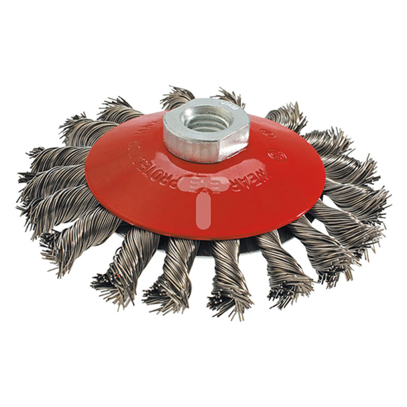 SPAZZOLA CIRCOLARE CONICA รธ mm 100 foro M 14