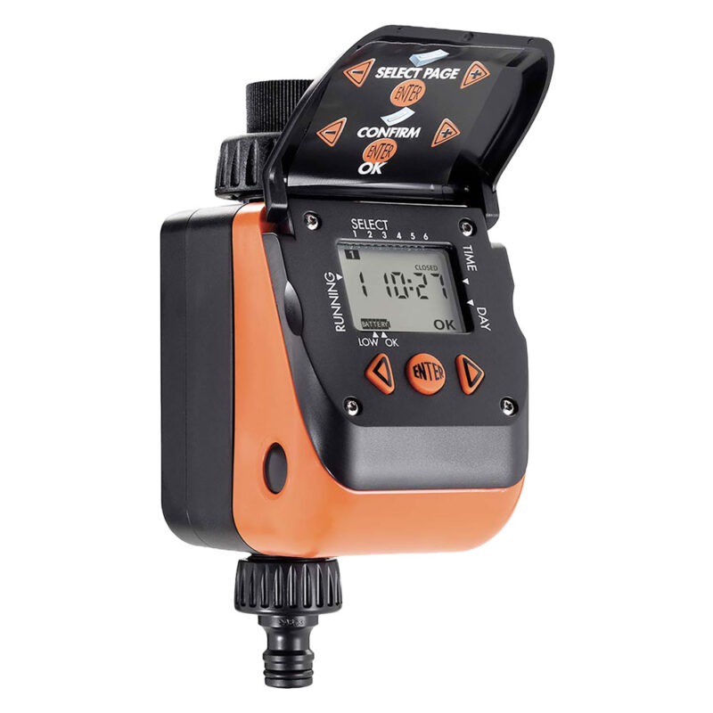 CENTRALINA PER IRRIGAZIONE DA RUBINETTO 'AQUAUNO VIDEO 6 PLUS' Art. 8413 - 6 programmi al giorno