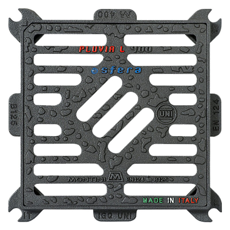 CADITOIA IN GHISA 'PLUVIA LIGHT' PLUVIA LIGHT - 30 x 30 - Kg 5,3