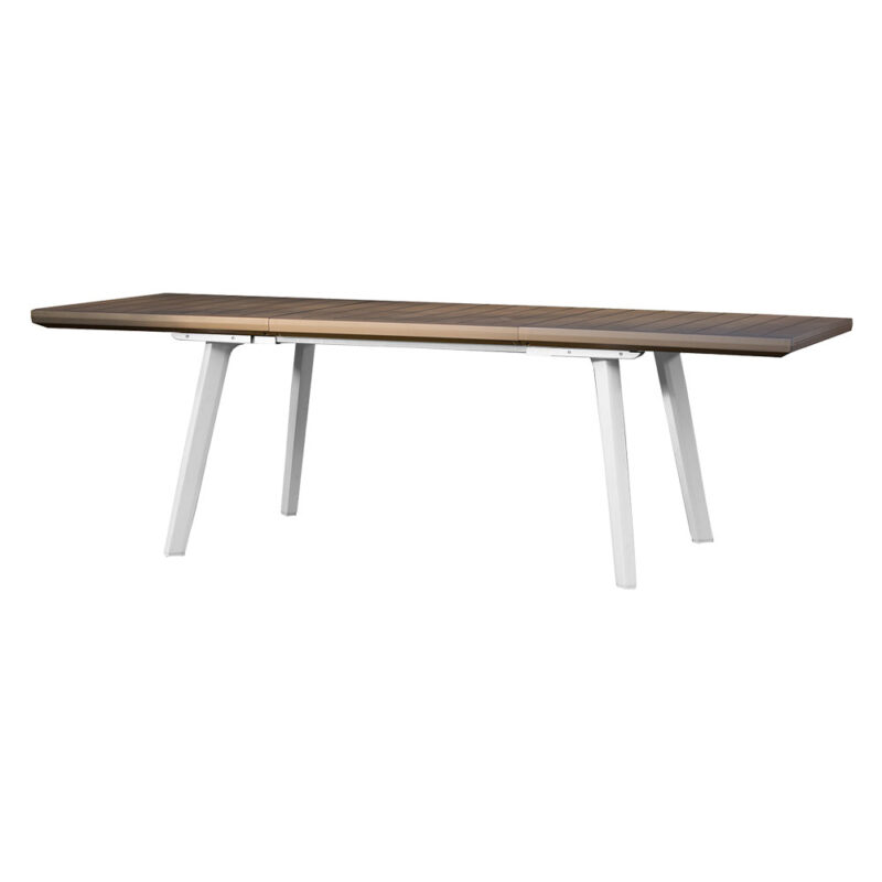 TAVOLO IN POLIPROPILENE ALLUNGABILE 'HARMONY' bianco/cappuccino