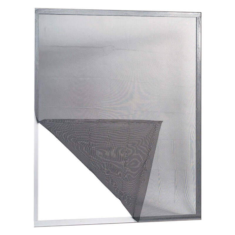 ZANZARIERA IN POLIESTERE ADESIVA PER FINESTRE 'ECCO' cm 120 x 160 col. grigio