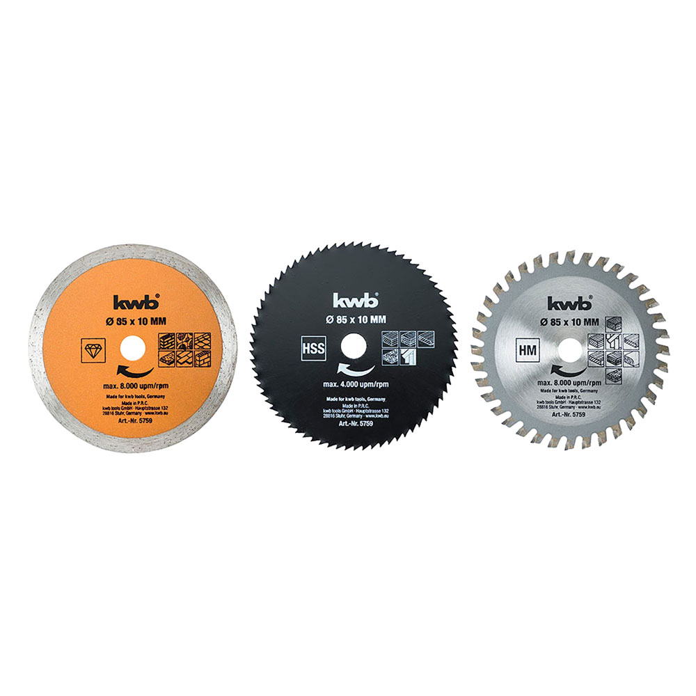 SET LAME PER MINI SEGA CIRCOLARE set 5 pezzi