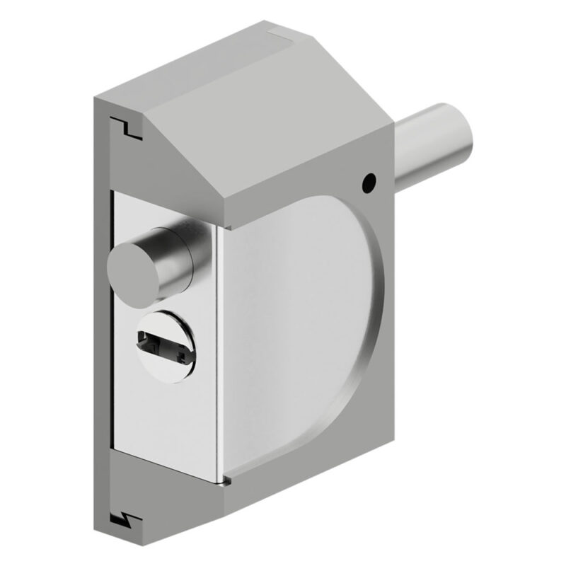 CHIUSURA DI SICUREZZA PER SERRANDE 'RIF06' alluminio silver