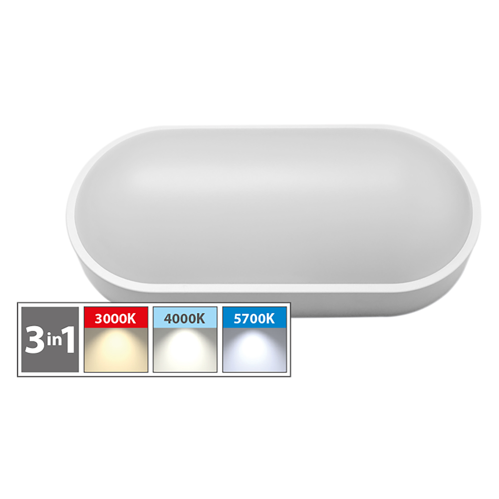 PLAFONIERA LED OVALE 'BV' 12W - 800 lumen