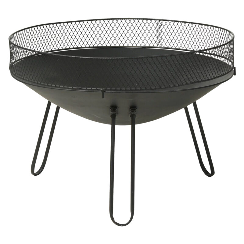 BRACIERE CIRCOLARE IN METALLO CON PROTEZIONE ร cm 60 x h.44