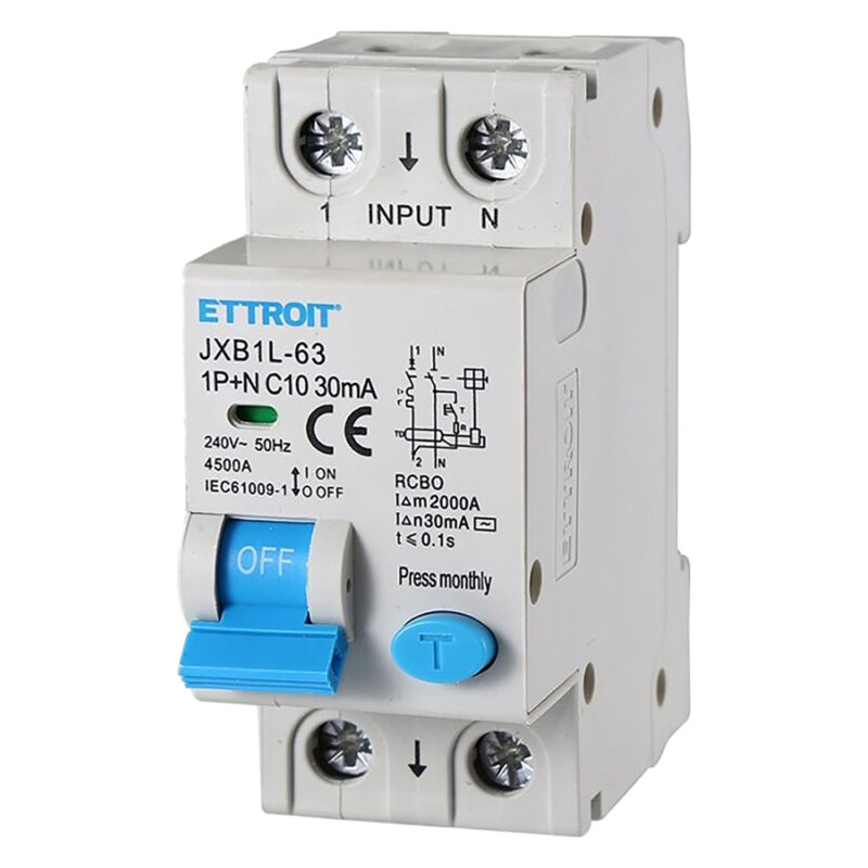 INTERRUTTORE MAGNETOTERMICO DIFFERENZIALE 1P+N - 10A