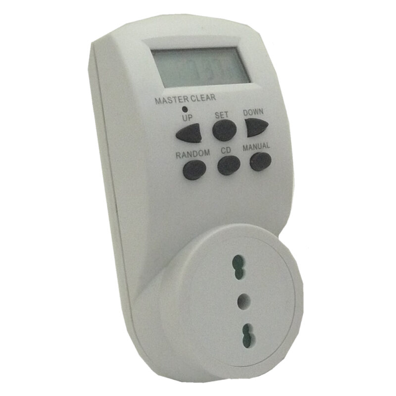 PRESA TEMPORIZZATA DIGITALE 'GIORNALIERA' spina + presa 10/16A