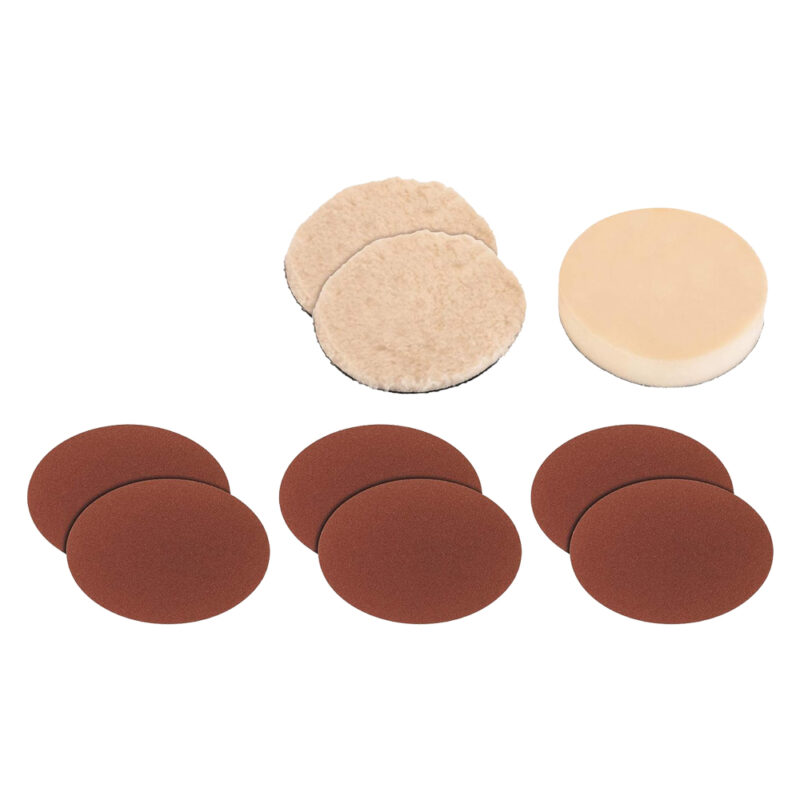 SET ACCESSORI PER LEVIGARE / LUCIDARE ร mm 180 - 9 pezzi