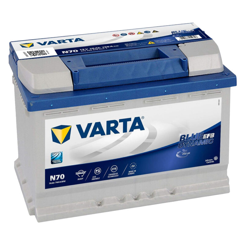 BATTERIA PER AUTO START & STOP 'VARTA BLUE DYNAMIC EFB' 'N60' - 60 Ah dx / mm 242 x 175 x 190
