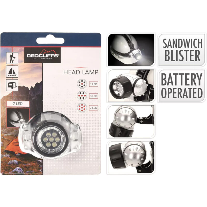 LAMPADA FRONTALE LED 7 led