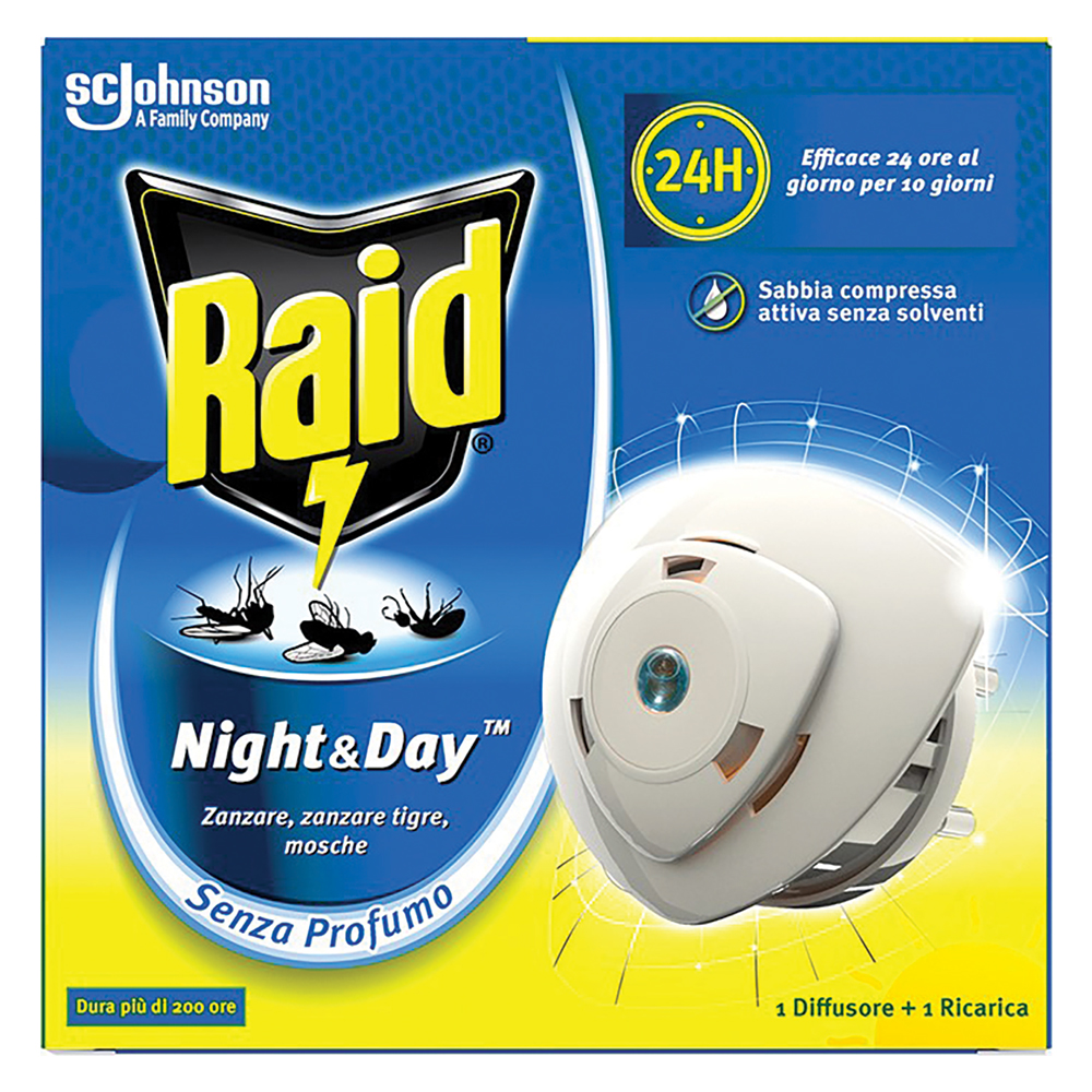 ANTIZANZARE ELETTRICO AD EMANAZIONE 'NOTTE/GIORNO' con 1 ricarica liquida