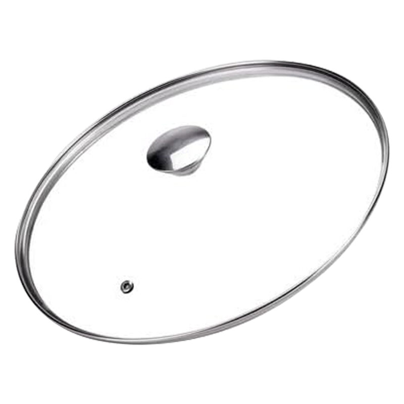 COPERCHIO VETRO E ACCIAIO ‘ALLEGRO INOX’ Ø cm. 16