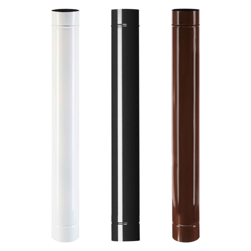 TUBO SMALTATO PER STUFE cm 100 ø 10 bianco