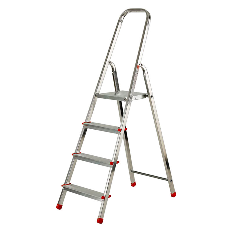 SCALA PER USO DOMESTICO 4 gradini - altezza cm. 77 (pedana) / 140 (totale)