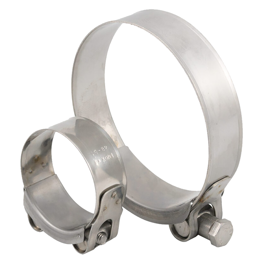 FASCETTA A MORSETTO ø 32 - 35 - banda 20 mm - vite M6 / blister 2 pezzi