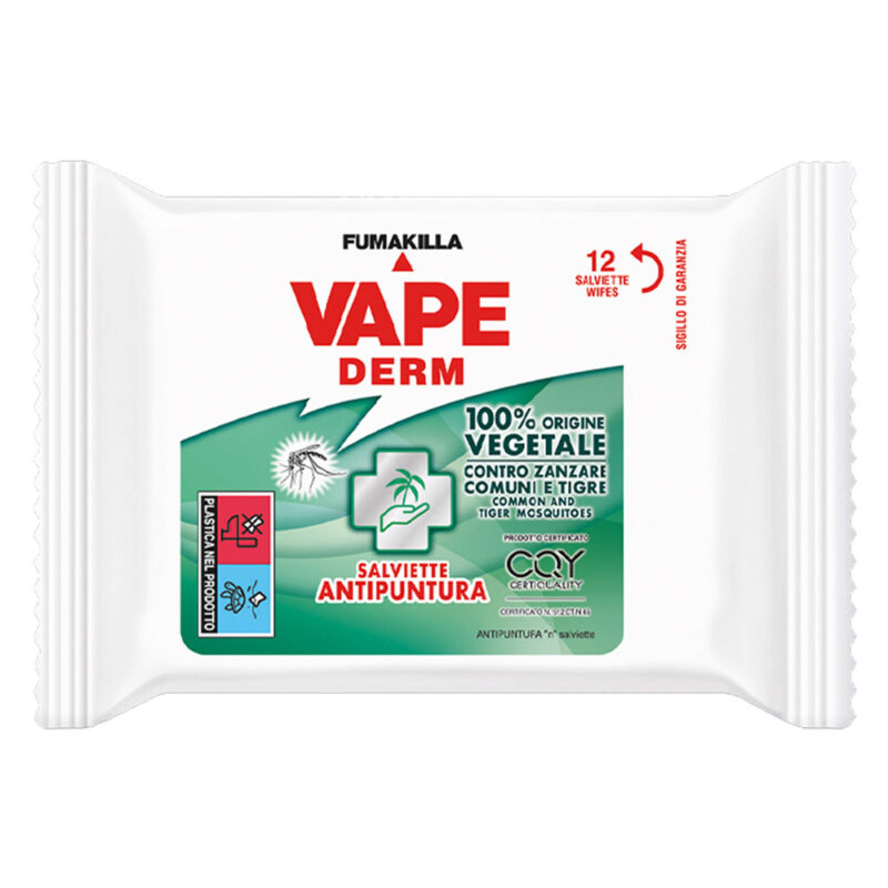 SALVIETTE ANTIPUNTURA 'VAPE DERM' pz.12
