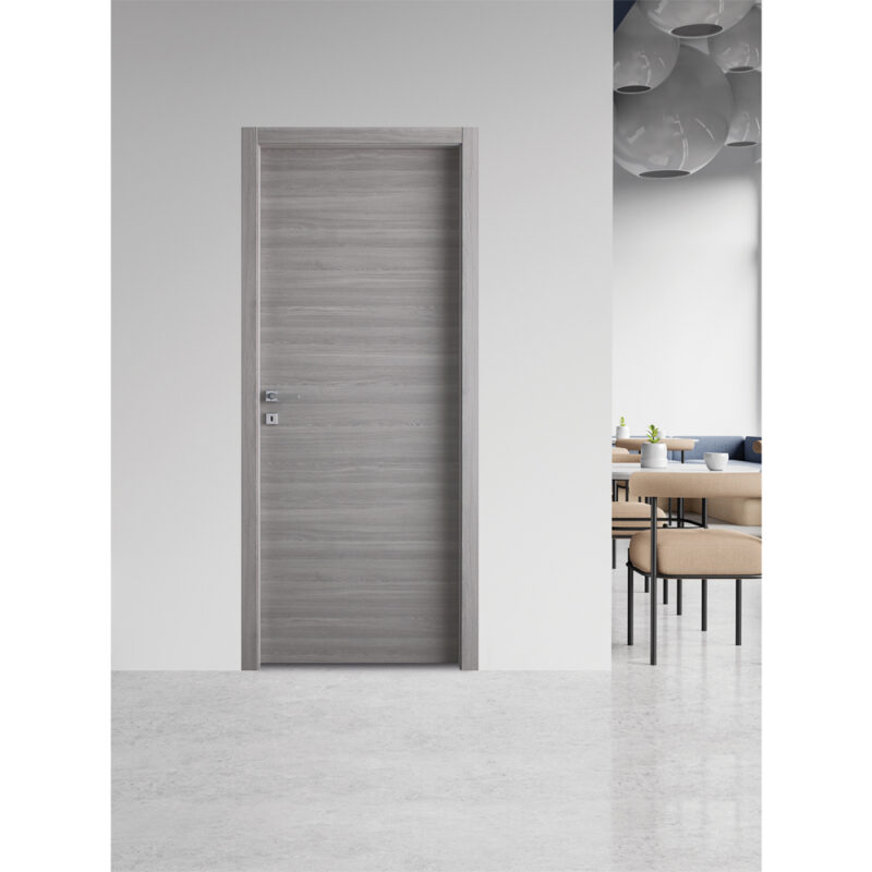 PORTA BATTENTE 'GINEVRA' cm 60 x 210 (68 x 214) - col. acero neve