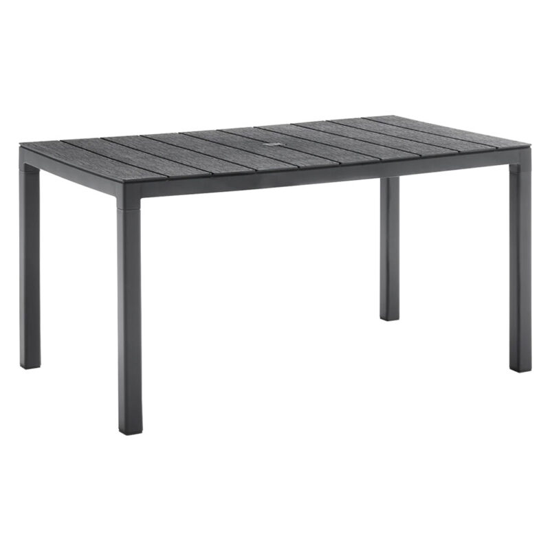 TAVOLO IN POLIPROPILENE SINGOLO 'KING' cm 146x86x h.74 - grafite