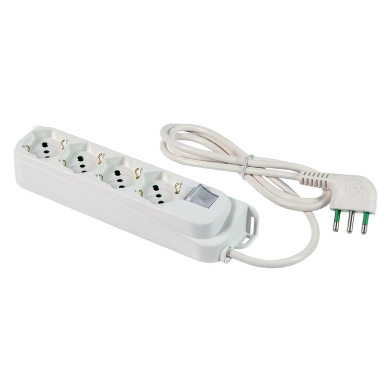 MULTIPRESA CON INTERRUTTORE 'OMEGA' mt. 3 - bianca