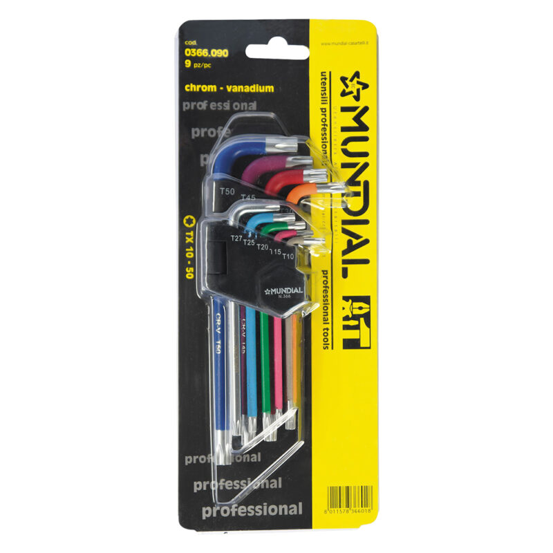 CHIAVI TORX LUNGHE IN SERIE (T10-T50) 9 pezzi