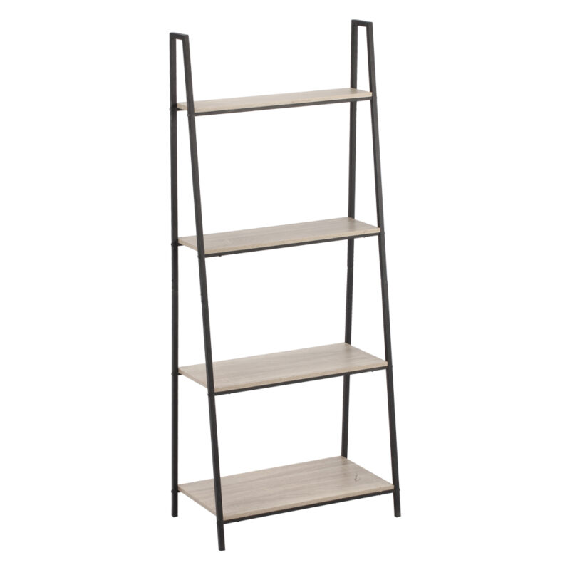 SCAFFALE ORGANIZER IN METALLO E LEGNO cm 60 x 35 x H 148 - 4 ripiani