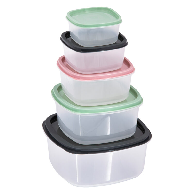 CONTENITORE PER ALIMENTI QUADRATO 'KEEPER' pz. 5