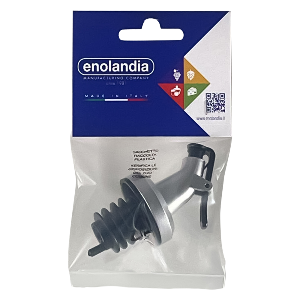 TAPPO VERSATORE CON COPERCHIO 8,5 x 3,5 cm - nero