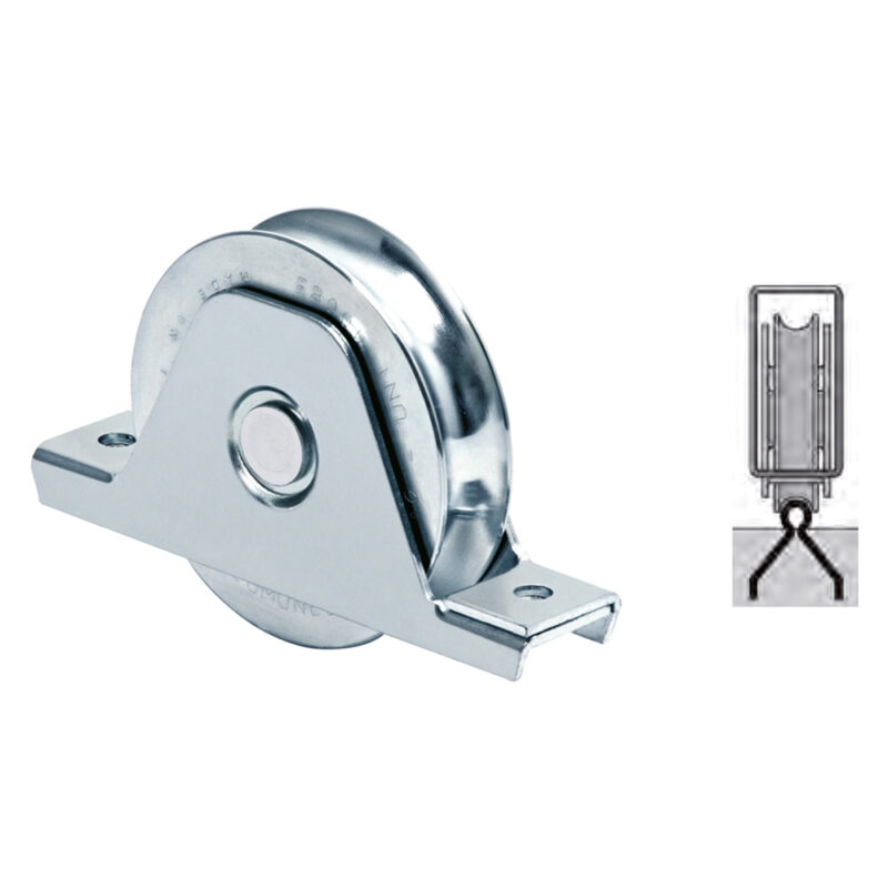 RUOTA PER CANCELLI GOLA A 'U' ART.337 รธ 80 (80S) - h.gola 9,5 mm