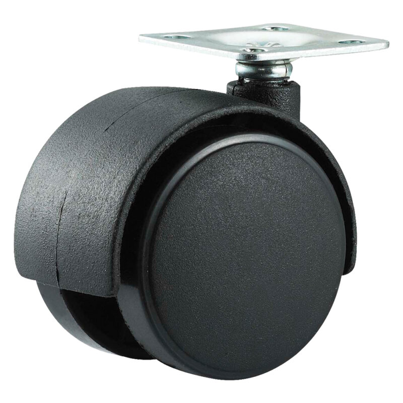 RUOTA PER MOBILI DOPPIA ø 40 - piastra mm 38 x 38 - capacità kg 25 - pz 2 BL