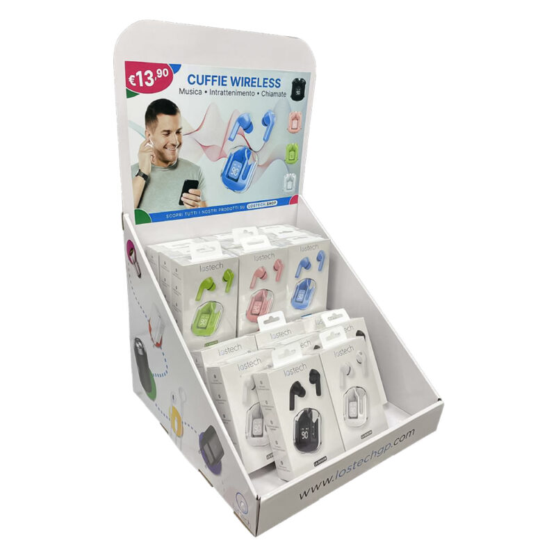 ESPOSITORE PER CUFFIE WIRELESS 14 pz - completo