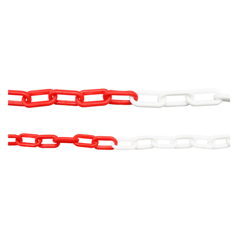 CATENA SEGNALETICA BICOLORE bianca / rossa - ร mm. 6 x 36 x 19 x mt.25