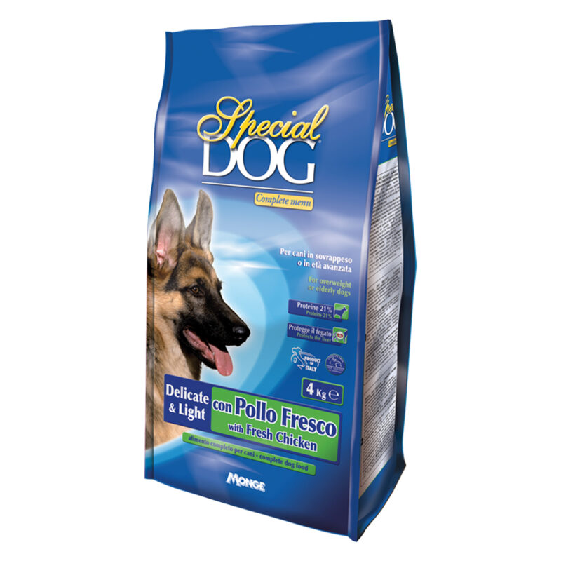 CROCCHETTE PER CANI ANZIANI 'SPECIAL DOG' Delicate-light c/pollo fresco - kg 4